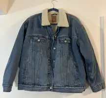 Gap Oversized Denim Sherpa Jacket medium