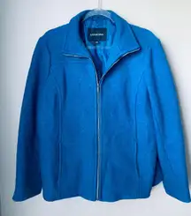 Wool Blend Zippered Coat