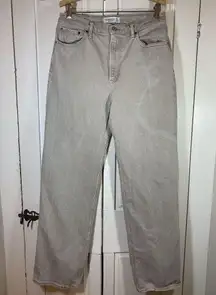 Abercrombie & Fitch Jeans Womens 30 10L Beige 90s Relaxed High Rise Neutral READ