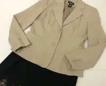 Tan 2 Button Lined Blazer by Rafaela -‎ Size 4P