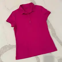 Nike Dri-Fit Players Golf Polo Women's Medium Modern Fit Bright Pink Performance