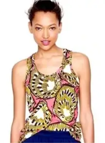 J‎ CREW RATTI ELECTRIC KIWI COTTON TANK TOP, 6