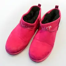 Juicy Couture Kerri Women's Fur Pink Microsuede Ankle Boots Size 8‎
