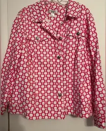 Women’s plus size CJ Banks polka dot jacket. Size 1X