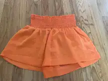 Orange smocked  skort