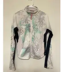 RARE Lululemon Wmns Sz 6 White Define Forme Jacket Dove & Floral Print