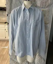 Cruel Girl  Blue And White Checkered Button Down Collared Shirt- Size Large