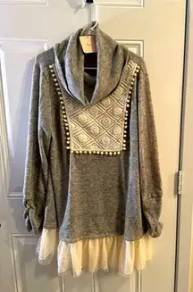 NWT Ryu A’Reve Cowl Neck Tunic Sweater