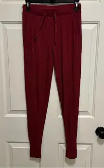 Posh Peanut Red Waffle Knit Bamboo Lounge Pants Size Small