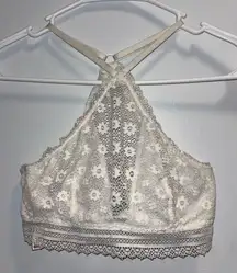 Victoria's Secret Sheer Lace Halter Bralette Wired Balconette