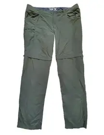 Mountain Hardware Women 14/34 Hiking Pants Shorts Zip-Off Convertible Camp Trek