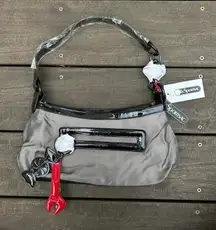 NWT Y2K New Grey/Black LeSportSac Boutique Rose Zinc Shoulder Bag Mini Bag Purse