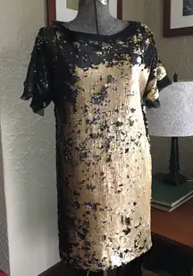 NWOT Sequined Party Cocktail Dress Cesar Galindo runway dress holiday party