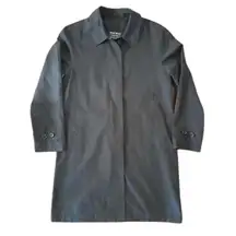 Trench Coat Black Lined Preppy M