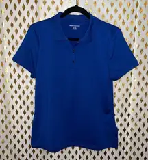 Women’s Polyester polo shirt royal blue size S