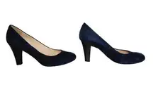 Geox Respira blue suede shoe heel size 38 7.5