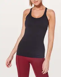 Lululemon Ebb To Street Tank Top II Black 8 W1AX1S Racerback Activewear Workout