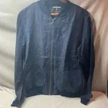 blue full zip lightweight jacket size large