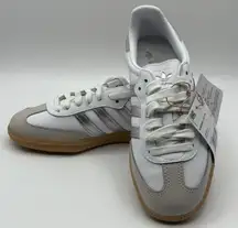 Samba Women's Adidas Originals Og 'White Silver Metallic Grey  JI2725 Size 5.5