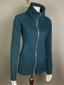 Lululemon  jacket size 6 Radiant II moto in submarine blue green full zip thumb