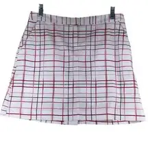 Izod Perform Womens Size 2 Athletic Skort Golf Tennis Stretch Plaid Back Pocket