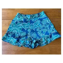 House of Harlow Floral Satin Silk Boho Chic Lounge Casual Shorts Luxury, Size S