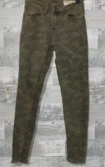 Camo Cropped Jeans XS Ladies Womens