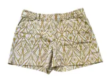 Elevenses Anthropologie cream & yellow print shorts size 4