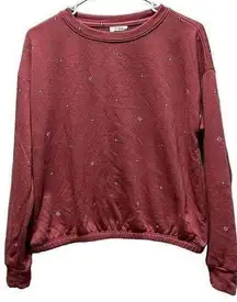 a.n.a Women's Medium Crewneck Pullover Sweatshirt Elastic Hem