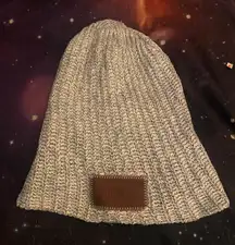 Love Your Melon Womens Navy Blue & White Crochet Beanie Hat Crocheted NWOT