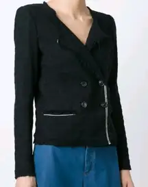 Isabel Marant Etoile Flenn Tweed Black Jacket Blazer Size 40 / US 8