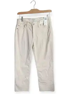Abercrombie & Fitch Low Rise Baggy Ivory Corduroy Wide Leg Pants NEW W1812 Sz 2