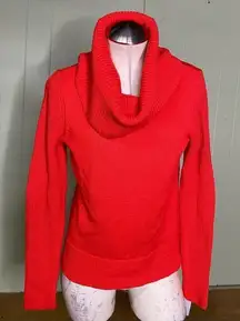 Lauren Ralph Lauren Orange Wool Blend Cowl Neck Sweater‎ Women’s Size Medium