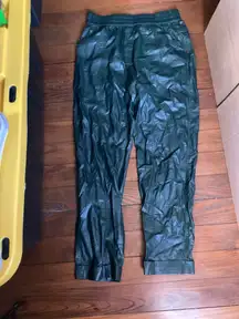 Rebecca Minkoff Dark Green Faux Leather Pants Sz. S