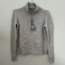 Marled Reunited Clothing NWT  Quarter Zip Sweater Gray Size XS