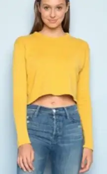 Brandy Melville Cashmere Crop Sweater Women M Wool Lightweight Knit Y2K Preppy