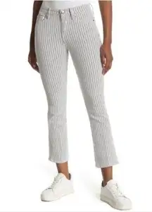 FRAME Le Crop Mini Boot Black and White Striped Jeans Size 27 NWT