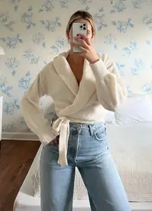 White Wrap Sweater