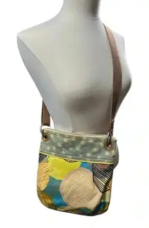 Vintage Fossil Crossbody Multicolor Bag Y2K‎ 90's Boho Patterned Bold Colorful