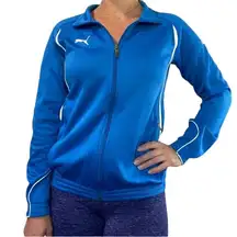 Puma  Blue Zip Up Track Suit Jacket Women's Size Small