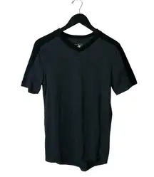 Puma V-Neck T Shirt Double Sided Active Graphic Tee Short Sleeve Cotton Solid