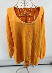 Aerie yellow orange women’s sweatshirt size medium 100% cotton