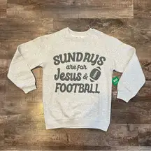 Freeze “Sundays Are For Jesus and Football “ Crewneck Sweatshirt Size Small