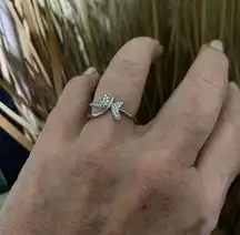 Butterfly CZ Sterling Silver Ring Size 6