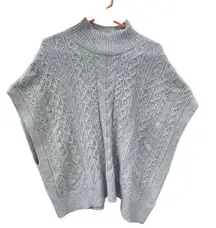 488. Rachel Zoe dolman sleeve braided knit mock neck sweater 1X