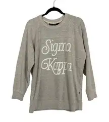 Pennant Sigma Kappa Sorority Greek Life Grey Hoodie Size M