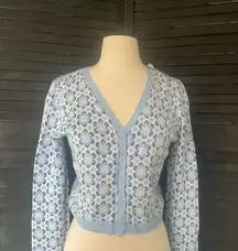 Hollister Blue Floral Cardigan