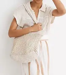 Madewell The Beaded Crochet Tote Bag