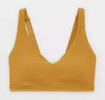 OFFLINE By Aerie Ribbed Plunge Sports Bra in Honey Size M New
