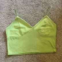 Green crop top